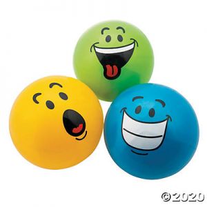 Funny Face Balls, Pack Of 6