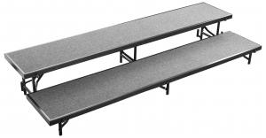 Nps 2 Level Straight Standing Choral Riser, Carpet (18" X 96" Platform)