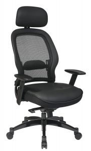 Professional Black Breathable Mesh Back Chair - Black