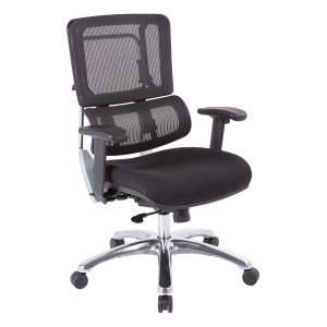 Vertical Black Mesh Back Chair - Black