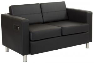 Atlantic Loveseat With Dual Charging Station In A Grade Fabric K/d - A Grade Fabric