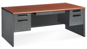 Executive Series Double Pedestal Panel End Executive Desk 36.25" X 72"