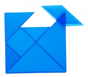 Transparent Tangrams, 7 Pieces, Single Set - Colors May Vary