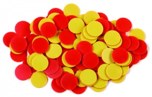 Plastic Two Color Counters Red/yellow, Set Of 400