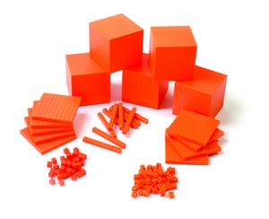 Orange Base Ten Interlocking Unit Cubes - Pack of 100