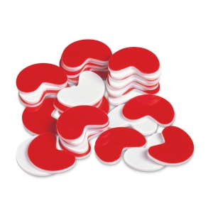 Plastic Kidney Counters Red White 12 Pack 200 Per Pack