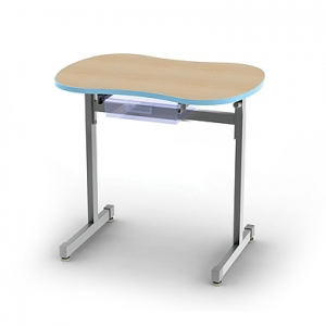 Silhouette Sequence B Single Student Desk W/adjustable Leg