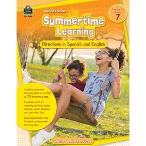 Summertime Learning: English And Spanish Edition (prep.for Gr.7)