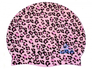 Graphic Silicone Cap  Pink Cheetah