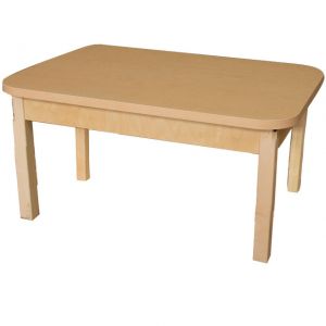 Rectangle 24" X 48" High Pressure Laminate Table With Hardwood Legs 14"