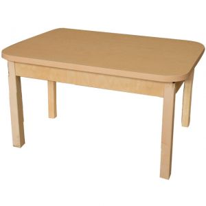 Rectangle 24" X 48" High Pressure Laminate Table With Hardwood Legs, 18"