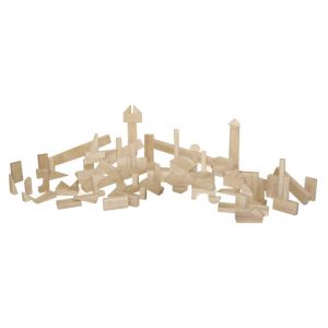 Hardwood Blocks, Nursery Set 17 Shapes, 93 Pieces