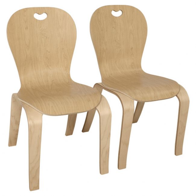 Maple Heritages Bentwood 16" Kids Chair, Set Of 2