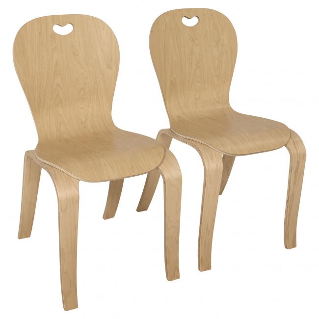 Maple Heritages Bentwood 18" Kids Chair, Set Of 2