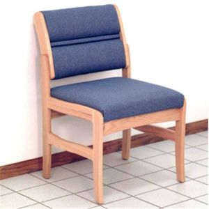 Wooden Mallet Valley Collection Armless Guest Chair, Standard Leg, Cabernet Burgundy, Light Oak