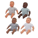 Multicultural Ethnic Soft Body Dolls 15.75" Set Of 4