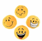2.5 Smile Face Plush Bouncing Balls, Dozen