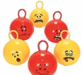 Funny Face Happy Hoppers, Set Of 6 