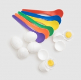 Plastic Egg & Spoon 6 Set