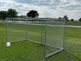 12' X 6' Chain Link Permanent Soccer Goals