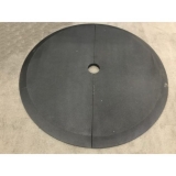 12' Diameter X 2" Wear Mat - 10 Interlocking Pieces W/ A 6" Center Opening