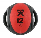 Cando Dual Handle Medicine Ball, 12 Lb, 9in/23cm, Red