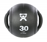 Cando Dual Handle Medicine Ball, 30 Lb, 9in/23cm, Black