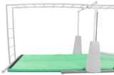 4" Elite Kids Ninja 5x10 Mat Lime Green With Fasteners On Ends
